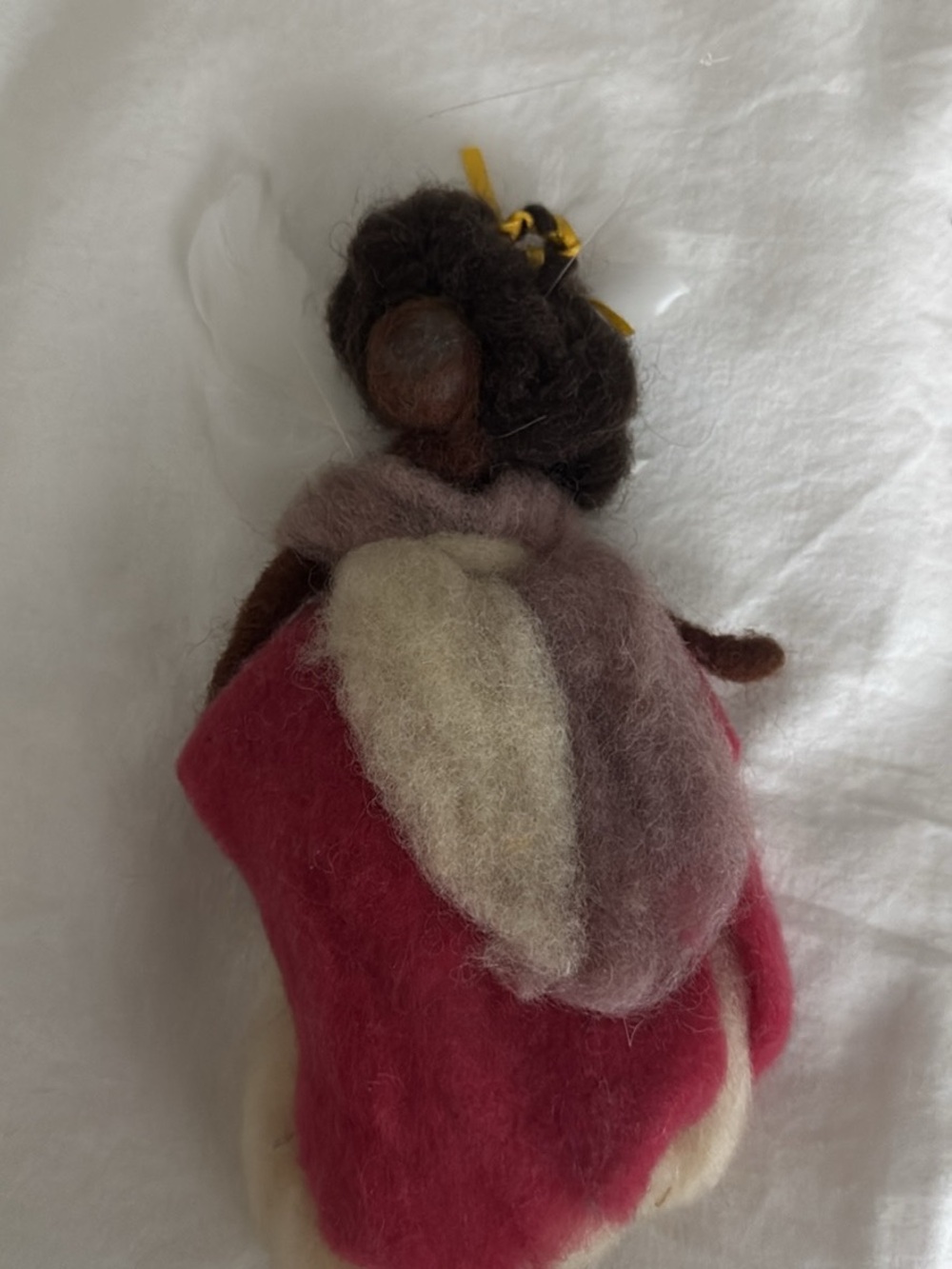 Handmade Felt Fairy Doll in Pink and Cream - Unknown Brand